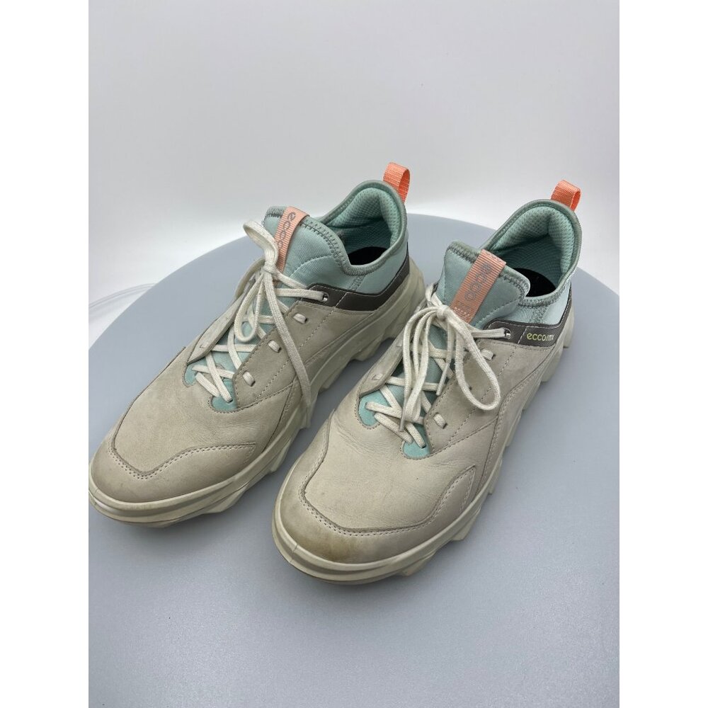 ECCO Women's MX Low Hiking Shoes - Shadow White/Eggshell Blue Made in Portugal